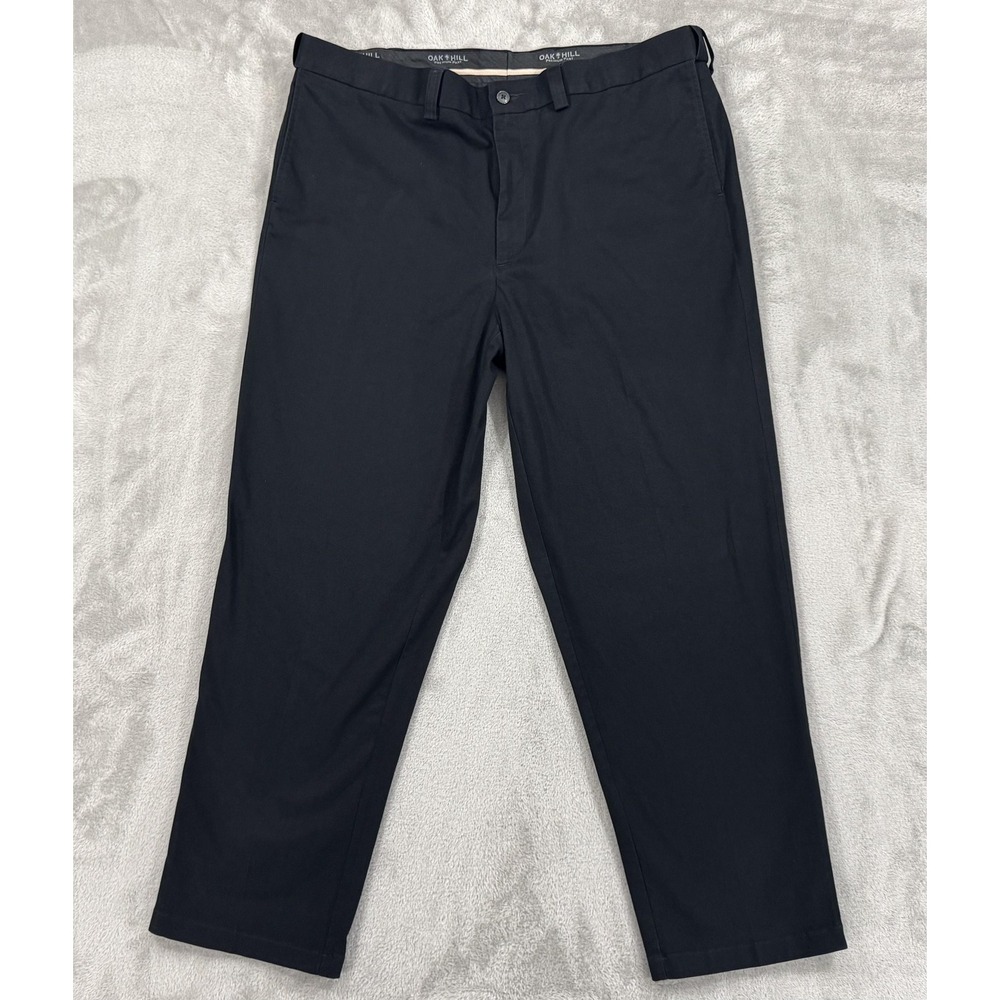 Oak‎ Hill Dress Pants Mens 44x32 Black Chino Office Preppy Stretch Comfortable